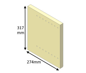 ASB14016B Parkray Brick, Rear, Left Hand |  Aspect 14 Boiler (Eco) 
